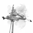 potato shooting rocket launcher tattoo design idea