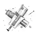 potato shooting rocket launcher tattoo design idea