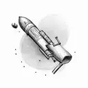 potato shooting rocket launcher tattoo design idea