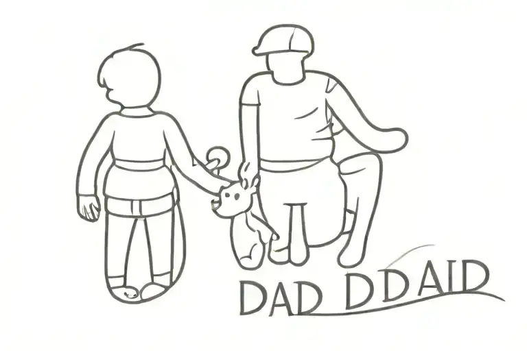 dad memorial tattoo design idea