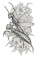 mantis tattoo design idea