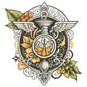 An abstract tattoo of communion tattoo design idea