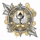 An abstract tattoo of communion tattoo design idea