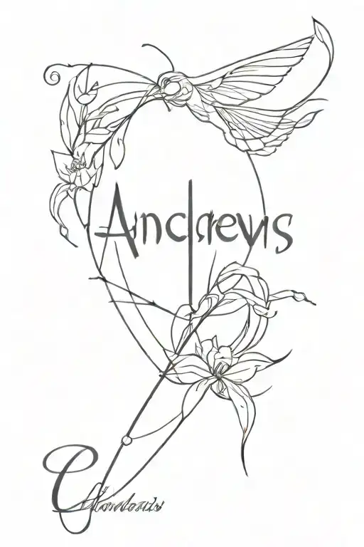 last name Andrews tattoo design idea