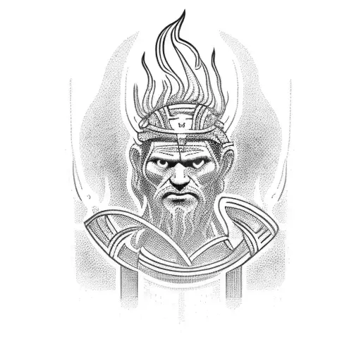 prometheus giving fire to the people tattoo design idea