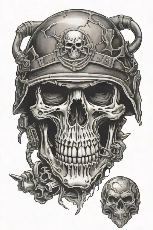 army ranger desert skull tattoo design idea