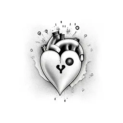 Crying Heart tattoo design idea