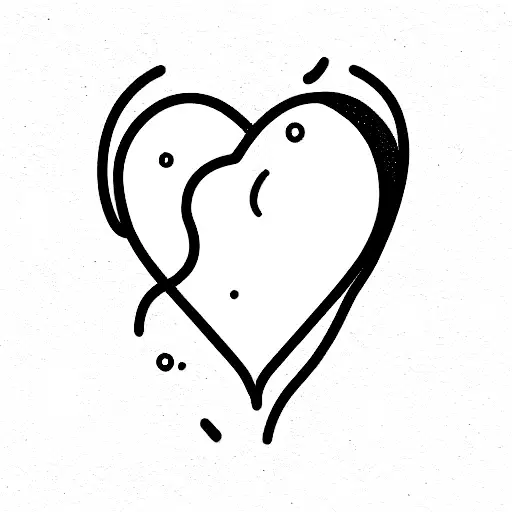 Crying Heart tattoo design idea