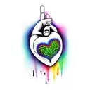 Crying Heart tattoo design idea