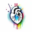 Crying Heart tattoo design idea