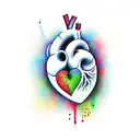 Crying Heart tattoo design idea