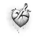 Crying Heart tattoo design idea