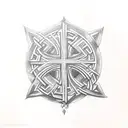 scottish cross irish  tattoo design idea
