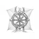 scottish cross irish  tattoo design idea