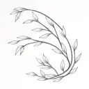 willow branch tattoo design idea