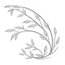 willow branch tattoo design idea