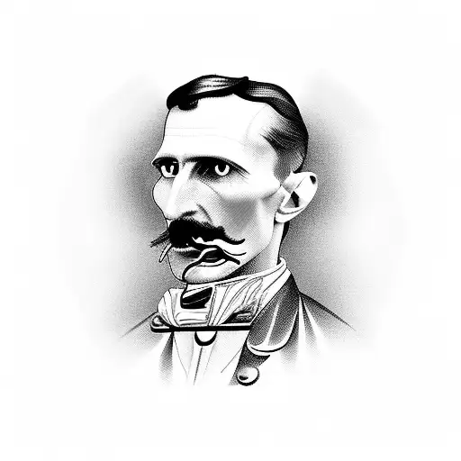Nikola Tesla tattoo design idea