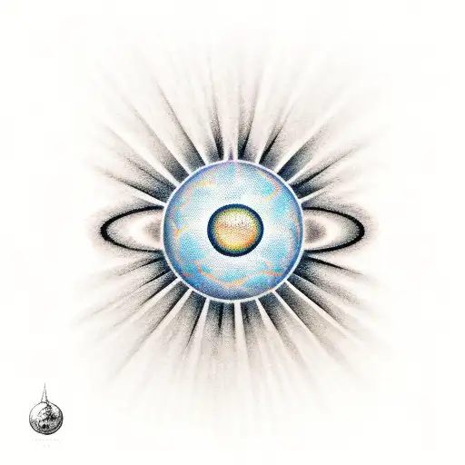 hydrogen atom  tattoo design idea