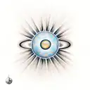 hydrogen atom  tattoo design idea