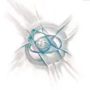 hydrogen atom  tattoo design idea