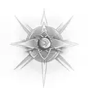 hydrogen atom  tattoo design idea