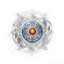 hydrogen atom  tattoo design idea