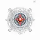 hydrogen atom  tattoo design idea