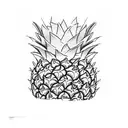 pineapple beside upside down pineapple  tattoo design idea