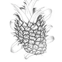 pineapple beside upside down pineapple  tattoo design idea