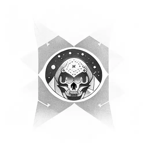 Cosmic exploration tattoo design idea