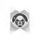 Cosmic exploration tattoo design idea