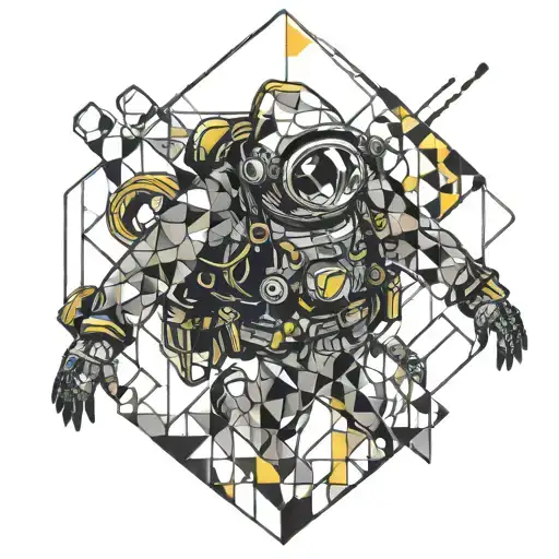 scuba diver tattoo design idea