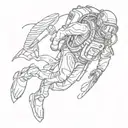 scuba diver tattoo design idea