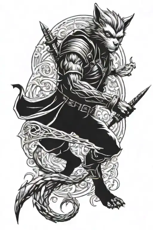 Guardians of the Galaxy, The Witcher, The Monkey King, Dragon tattoo design idea