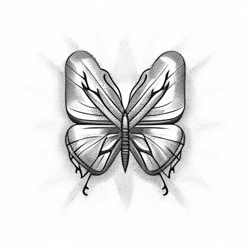 butterfly stuck in barbed wire tattoo design idea
