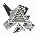reed with a triangle tattoo design idea