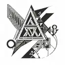 reed with a triangle tattoo design idea