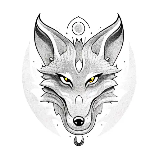 dragon flower, arrow, keep going symbol, wolf, moon tattoo design idea