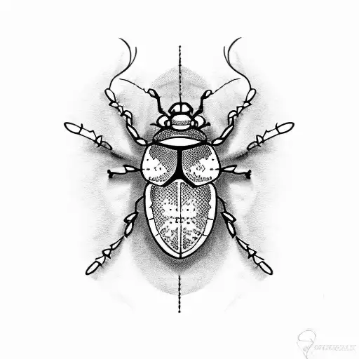 gothic window beetle tattoo tattoo design idea