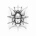 gothic window beetle tattoo tattoo design idea