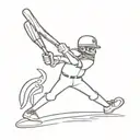 a skeleton swinging a baseball bat wearing a new york yankees cap  tattoo design idea