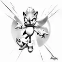 sonic the hedgehog  tattoo design idea