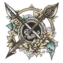 bow and arrow design tattoo design idea