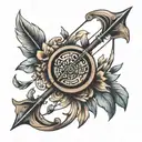 bow and arrow design tattoo design idea