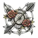 bow and arrow design tattoo design idea