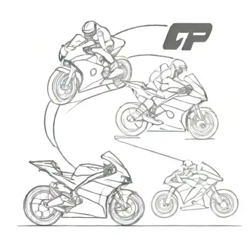 motogp and formula 1 together tattoo design idea