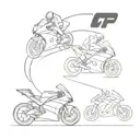 motogp and formula 1 together tattoo design idea