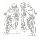 motogp and formula 1 together tattoo design idea