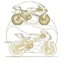 a motogp and a formula 1 together half of each tattoo design idea