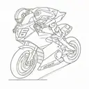 a motogp and a formula 1 together half of each tattoo design idea
